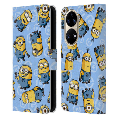 Despicable Me Minion Graphics Character Pattern Leather Book Wallet Case Cover For Huawei P50