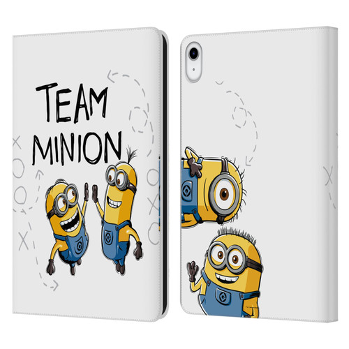 Despicable Me Minion Graphics Team High Five Leather Book Wallet Case Cover For Apple iPad 10.9 (2022)