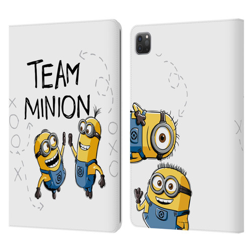 Despicable Me Minion Graphics Team High Five Leather Book Wallet Case Cover For Apple iPad Pro 11 2020 / 2021 / 2022