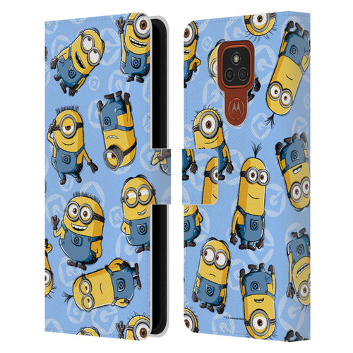 Despicable Me Minion Graphics Character Pattern Leather Book Wallet Case Cover For Motorola Moto E7 Plus