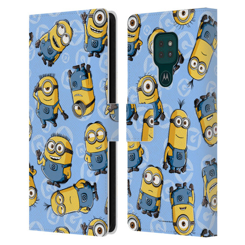 Despicable Me Minion Graphics Character Pattern Leather Book Wallet Case Cover For Motorola Moto G9 Play