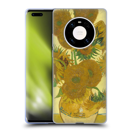 The National Gallery Art Sunflowers Soft Gel Case for Huawei Mate 40 Pro 5G