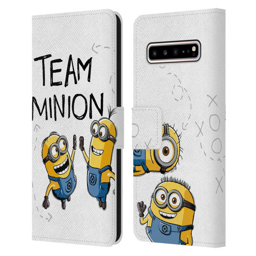 Despicable Me Minion Graphics Team High Five Leather Book Wallet Case Cover For Samsung Galaxy S10 5G