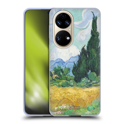 The National Gallery Art A Wheatfield With Cypresses Soft Gel Case for Huawei P50