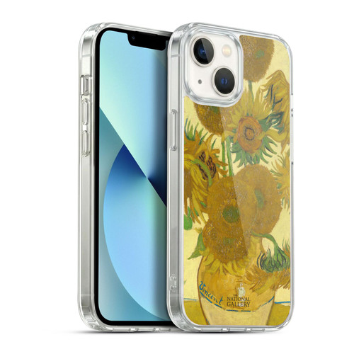 The National Gallery Art Sunflowers Soft Gel Case for Apple iPhone 13