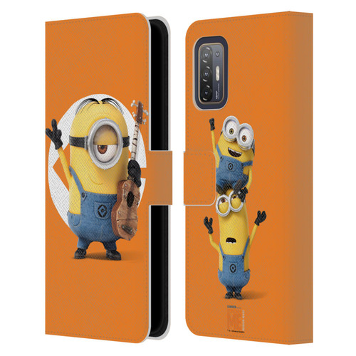 Despicable Me Minions Stuart Leather Book Wallet Case Cover For HTC Desire 21 Pro 5G