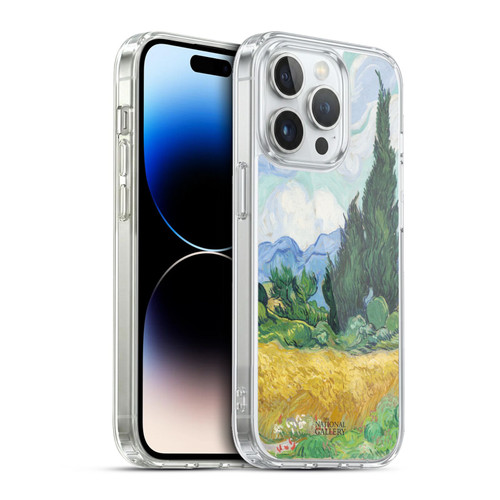 The National Gallery Art A Wheatfield With Cypresses Soft Gel Case for Apple iPhone 13 Pro & MagSafe