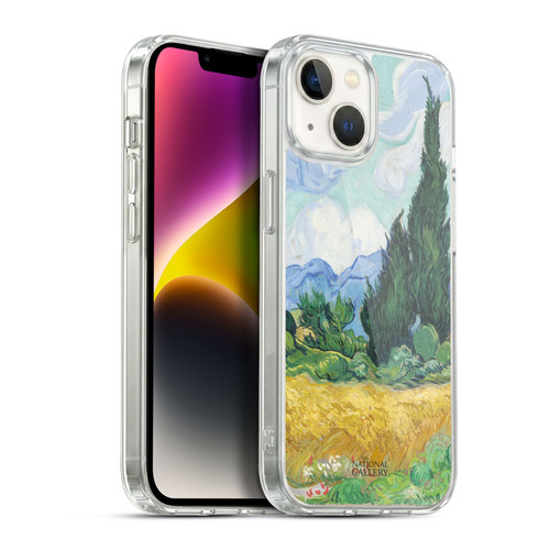 The National Gallery Art A Wheatfield With Cypresses Soft Gel Case for Apple iPhone 14
