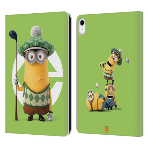 Despicable Me Minions Kevin Golfer Costume Leather Book Wallet Case Cover For Apple iPad 10.9 (2022)