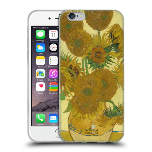 The National Gallery Art Sunflowers Soft Gel Case for Apple iPhone 6 / iPhone 6s
