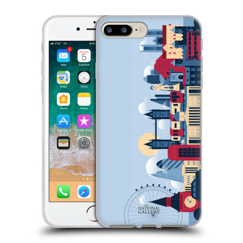The National Gallery Art London Skyline Soft Gel Case for Apple iPhone 7 Plus / iPhone 8 Plus