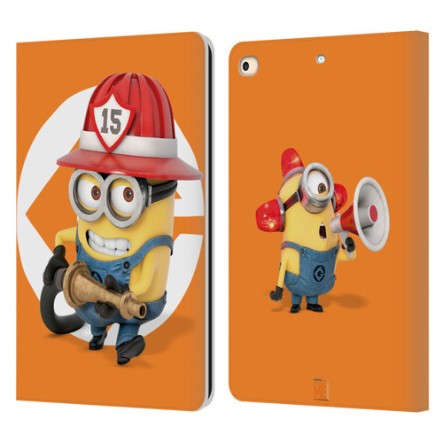 Despicable Me Minions Bob Fireman Costume Leather Book Wallet Case Cover For Apple iPad 9.7 2017 / iPad 9.7 2018