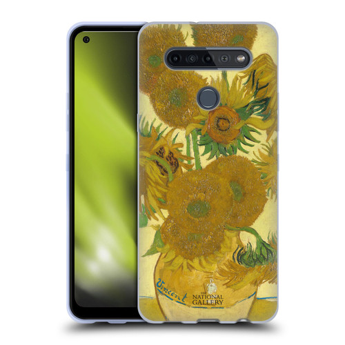 The National Gallery Art Sunflowers Soft Gel Case for LG K51S