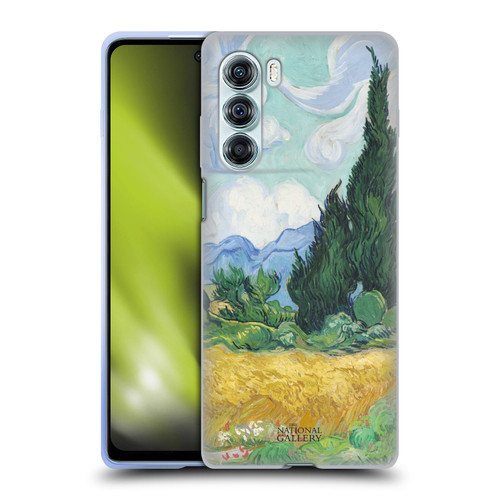 The National Gallery Art A Wheatfield With Cypresses Soft Gel Case for Motorola Edge S30 / Moto G200 5G