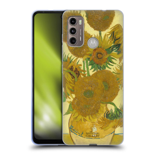 The National Gallery Art Sunflowers Soft Gel Case for Motorola Moto G60 / Moto G40 Fusion