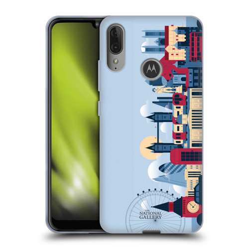 The National Gallery Art London Skyline Soft Gel Case for Motorola Moto E6 Plus