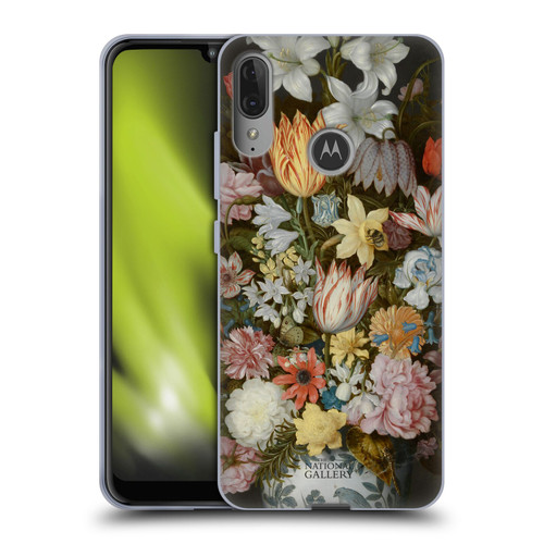 The National Gallery Art A Still Life Of Flowers In A Wan-Li Vase Soft Gel Case for Motorola Moto E6 Plus