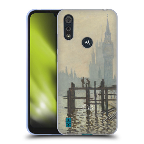 The National Gallery Art Monet Thames Soft Gel Case for Motorola Moto E6s (2020)
