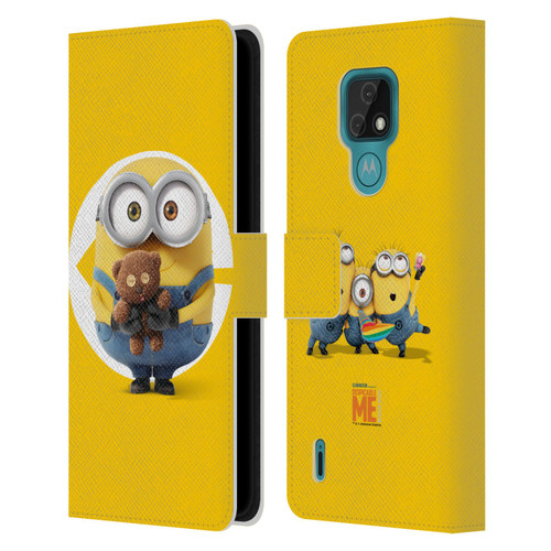 Despicable Me Minions Bob Leather Book Wallet Case Cover For Motorola Moto E7