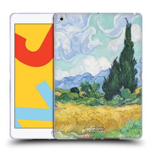 The National Gallery Art A Wheatfield With Cypresses Soft Gel Case for Apple iPad 10.2 2019/2020/2021