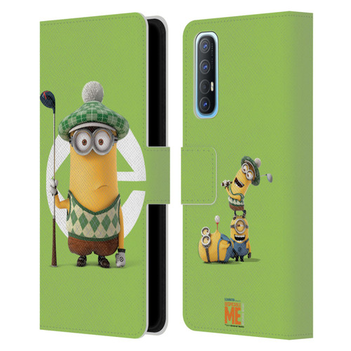 Despicable Me Minions Kevin Golfer Costume Leather Book Wallet Case Cover For OPPO Find X2 Neo 5G