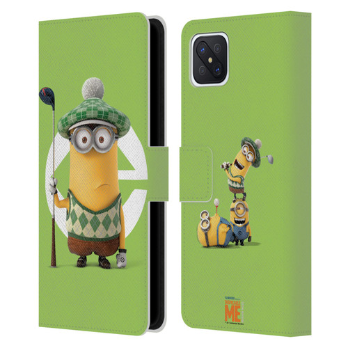 Despicable Me Minions Kevin Golfer Costume Leather Book Wallet Case Cover For OPPO Reno4 Z 5G