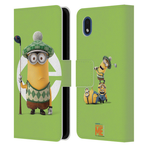 Despicable Me Minions Kevin Golfer Costume Leather Book Wallet Case Cover For Samsung Galaxy A01 Core (2020)