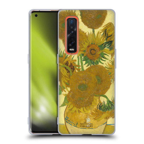 The National Gallery Art Sunflowers Soft Gel Case for OPPO Find X2 Pro 5G