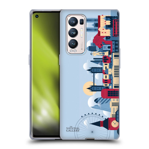 The National Gallery Art London Skyline Soft Gel Case for OPPO Find X3 Neo / Reno5 Pro+ 5G
