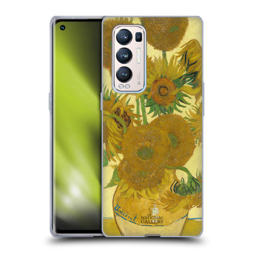 The National Gallery Art Sunflowers Soft Gel Case for OPPO Find X3 Neo / Reno5 Pro+ 5G