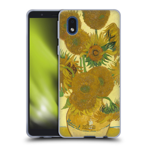 The National Gallery Art Sunflowers Soft Gel Case for Samsung Galaxy A01 Core (2020)