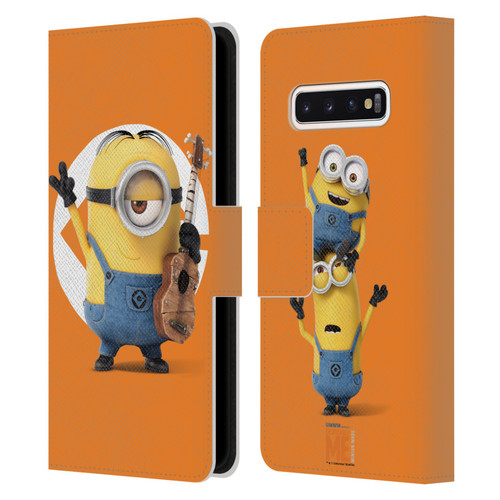 Despicable Me Minions Stuart Leather Book Wallet Case Cover For Samsung Galaxy S10