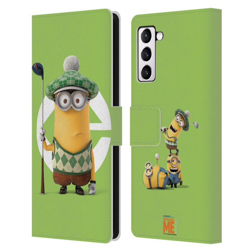 Despicable Me Minions Kevin Golfer Costume Leather Book Wallet Case Cover For Samsung Galaxy S21+ 5G