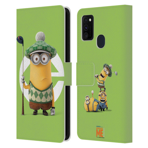 Despicable Me Minions Kevin Golfer Costume Leather Book Wallet Case Cover For Samsung Galaxy M30s (2019)/M21 (2020)