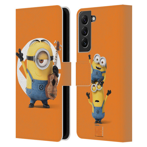 Despicable Me Minions Stuart Leather Book Wallet Case Cover For Samsung Galaxy S22+ 5G