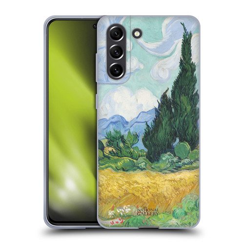 The National Gallery Art A Wheatfield With Cypresses Soft Gel Case for Samsung Galaxy S21 FE 5G