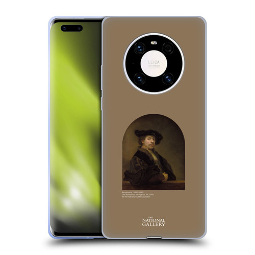 The National Gallery People Rembrandt Self Portrait Age 34 Soft Gel Case for Huawei Mate 40 Pro 5G