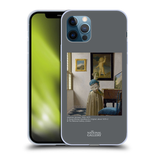 The National Gallery People Vermeer Young Woman Standing At Virginal Soft Gel Case for Apple iPhone 12 / iPhone 12 Pro
