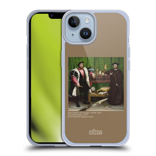 The National Gallery People Holbein The Ambassadors Soft Gel Case for Apple iPhone 14