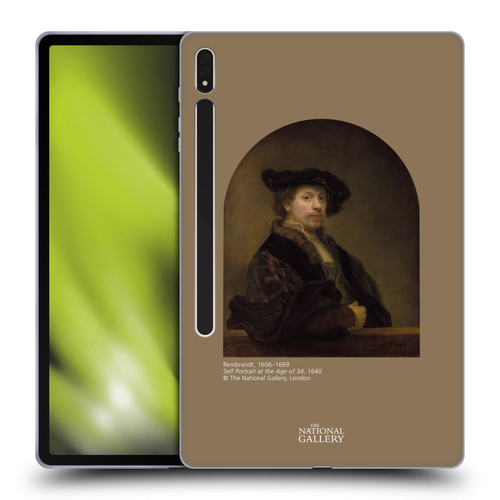 The National Gallery People Rembrandt Self Portrait Age 34 Soft Gel Case for Samsung Galaxy Tab S8 Plus