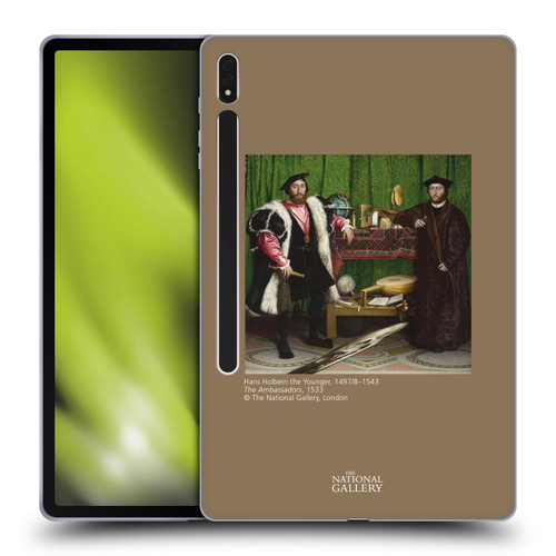 The National Gallery People Holbein The Ambassadors Soft Gel Case for Samsung Galaxy Tab S8 Plus