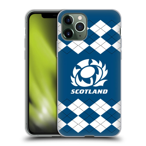Scotland Rugby Logo 2 Argyle Soft Gel Case for Apple iPhone 11 Pro