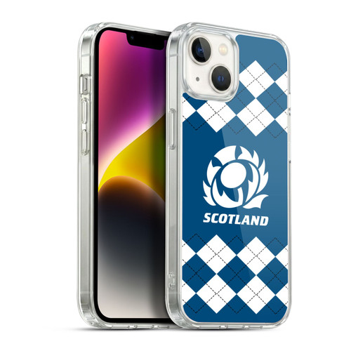 Scotland Rugby Logo 2 Argyle Soft Gel Case for Apple iPhone 14 Plus
