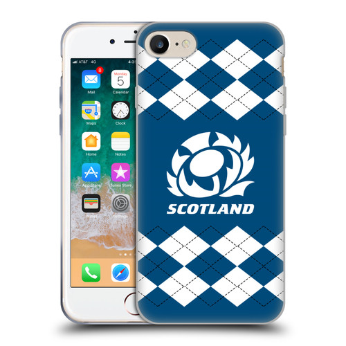 Scotland Rugby Logo 2 Argyle Soft Gel Case for Apple iPhone 7 / 8 / SE 2020 & 2022