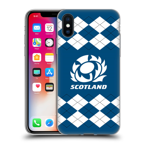 Scotland Rugby Logo 2 Argyle Soft Gel Case for Apple iPhone X / iPhone XS