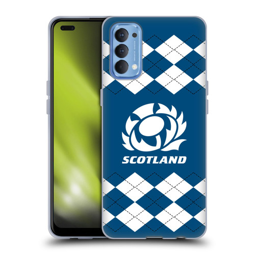 Scotland Rugby Logo 2 Argyle Soft Gel Case for OPPO Reno 4 5G
