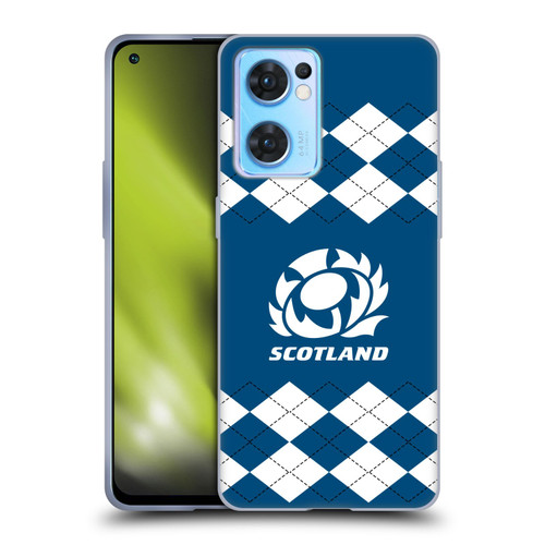 Scotland Rugby Logo 2 Argyle Soft Gel Case for OPPO Reno7 5G / Find X5 Lite