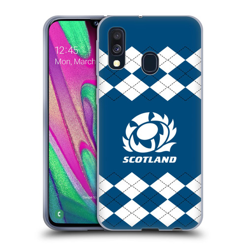 Scotland Rugby Logo 2 Argyle Soft Gel Case for Samsung Galaxy A40 (2019)