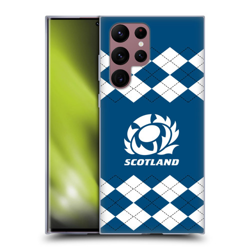 Scotland Rugby Logo 2 Argyle Soft Gel Case for Samsung Galaxy S22 Ultra 5G
