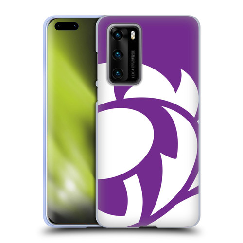Scotland Rugby Oversized Thistle Purple Heather Soft Gel Case for Huawei P40 5G